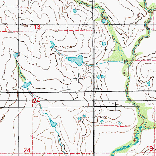 Topographic Map of Oknoname 137015 Dam, OK