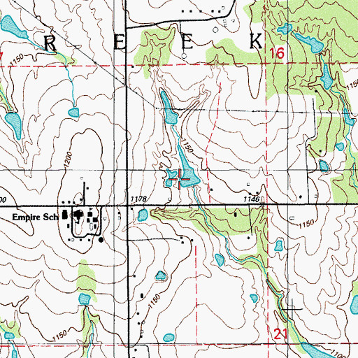 Topographic Map of Oknoname 137017 Dam, OK