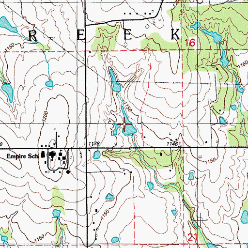 Topographic Map of Oknoname 137017 Reservoir, OK