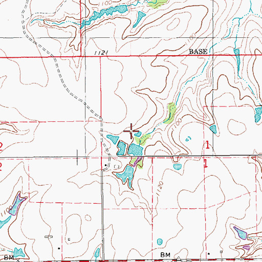 Topographic Map of Oknoname 137019 Dam, OK