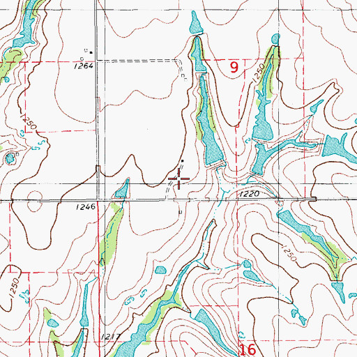 Topographic Map of Oknoname 137040 Dam, OK