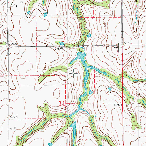 Topographic Map of Oknoname 137041 Reservoir, OK