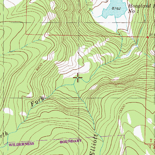 Topographic Map of North Fork Elliott Creek, CO