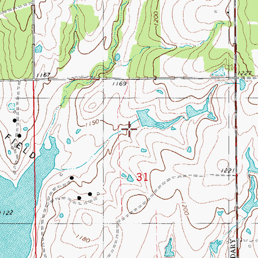 Topographic Map of Oknoname 137044 Reservoir, OK