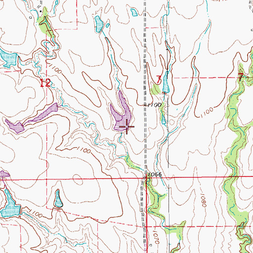 Topographic Map of Oknoname 137045 Dam, OK
