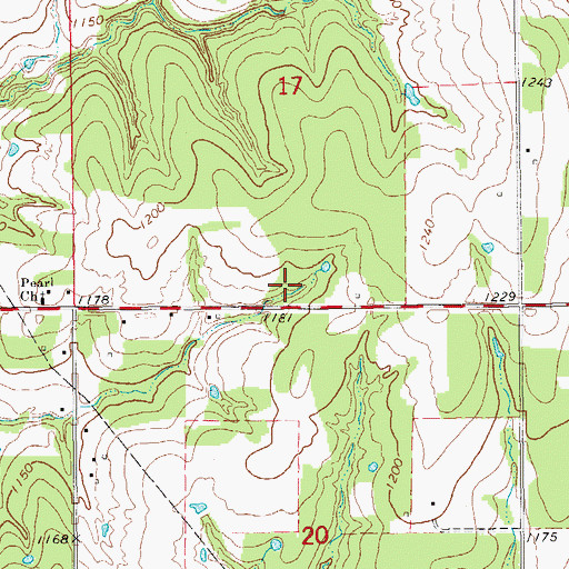 Topographic Map of Oknoname 137049 Reservoir, OK