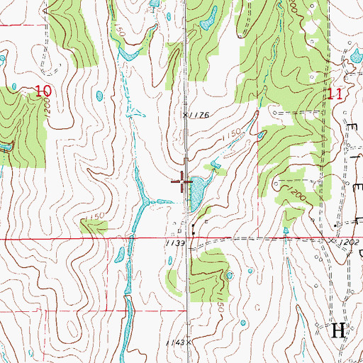 Topographic Map of Oknoname 137050 Reservoir, OK