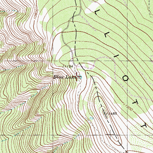 Topographic Map of Blue Lake, CO