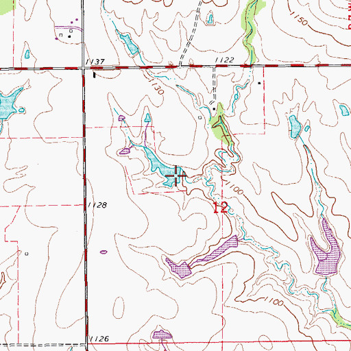 Topographic Map of Oknoname 137053 Dam, OK