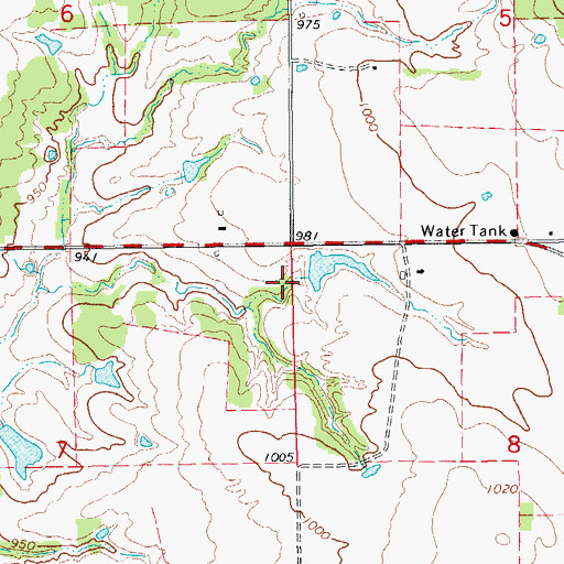 Topographic Map of Oknoname 137059 Dam, OK