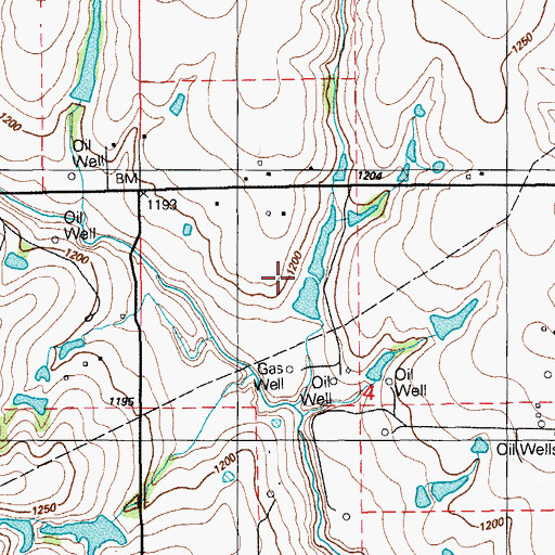 Topographic Map of Oknoname 137063 Reservoir, OK