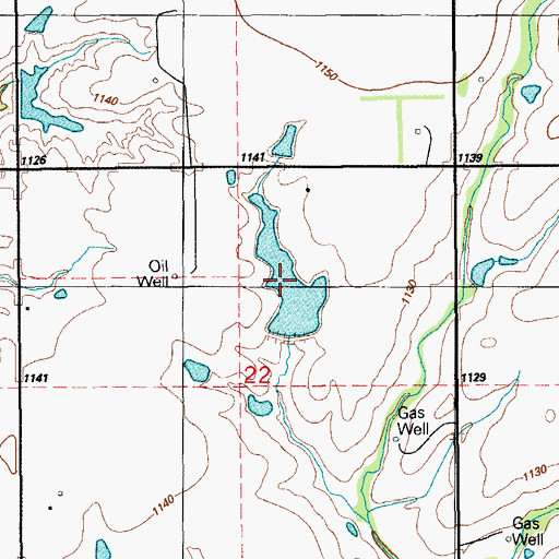 Topographic Map of Oknoname 137066 Reservoir, OK