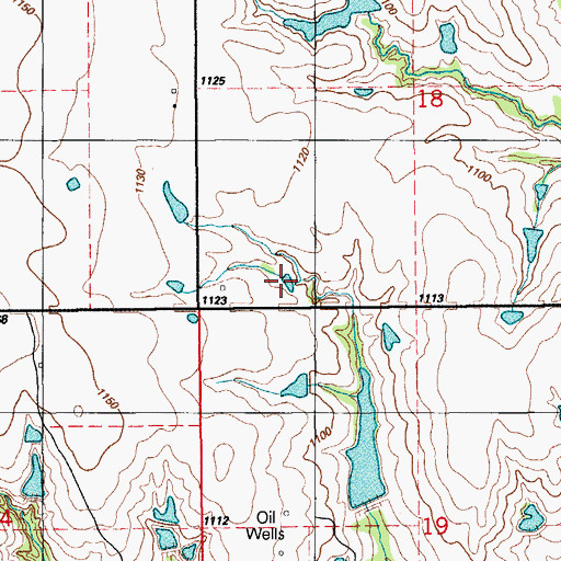 Topographic Map of Oknoname 137069 Reservoir, OK