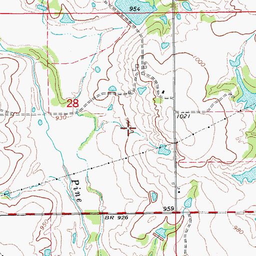 Topographic Map of Oknoname 137075 Dam, OK