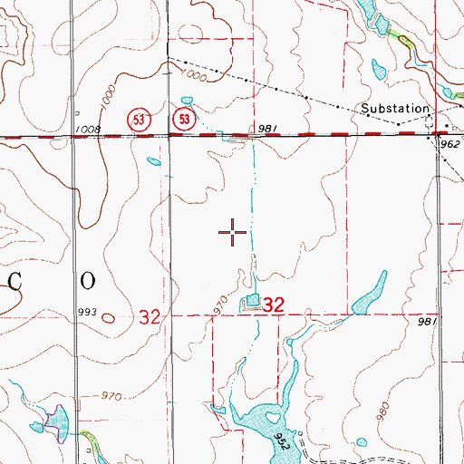 Topographic Map of Oknoname 137077 Reservoir, OK