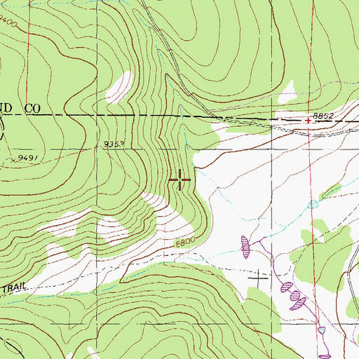Topographic Map of Abbet Place (historical), CO