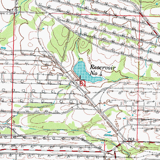 Topographic Map of Dr Number 4 Dam, OK