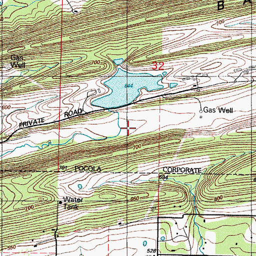 Topographic Map of Harden Number 1 Dam, OK