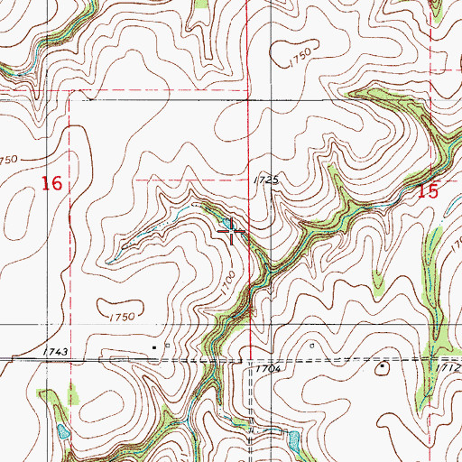Topographic Map of George Cornell Dam, OK