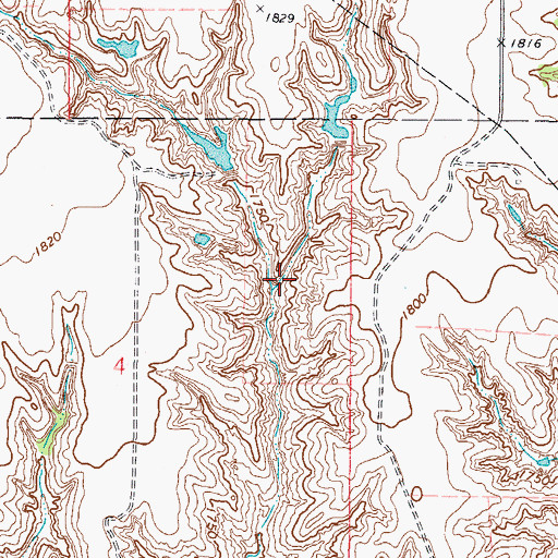 Topographic Map of Kent Pence Dam, OK