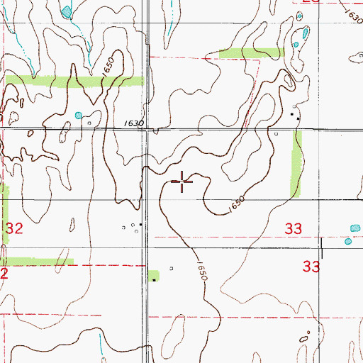 Topographic Map of Myron Straub Reservoir, OK