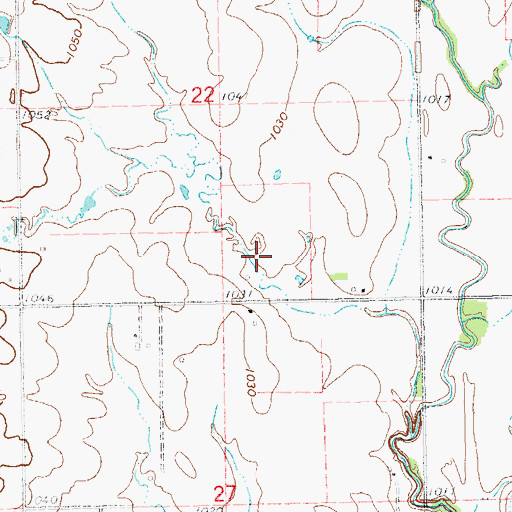 Topographic Map of Lost Duck Creeks Site D-1 Dam, OK