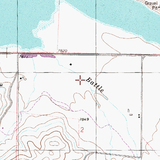 Topographic Map of Bull Run, CO