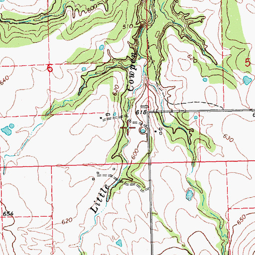 Topographic Map of Lower Clear Boggy Site Number 38 Dam, OK