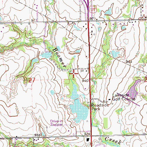 Topographic Map of Stillwater Creek Site Number 26 Dam, OK