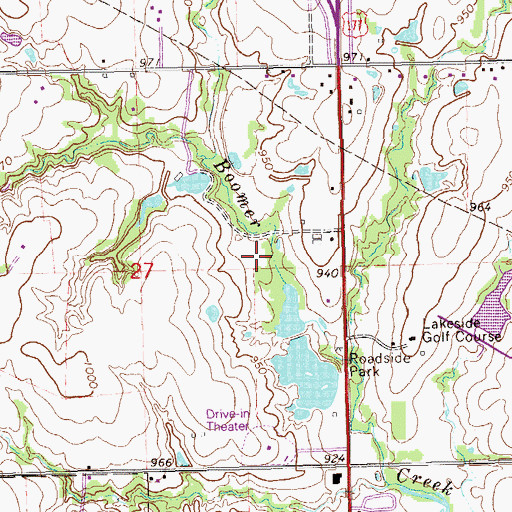 Topographic Map of Stillwater Creek Site Number 26 Reservoir, OK