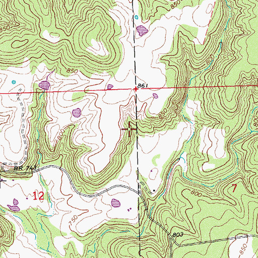 Topographic Map of Upper Muddy Boggy Site Number 24 Dam, OK