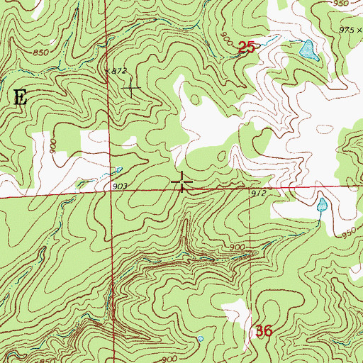 Topographic Map of Upper Muddy Boggy Site Number 22 Reservoir, OK