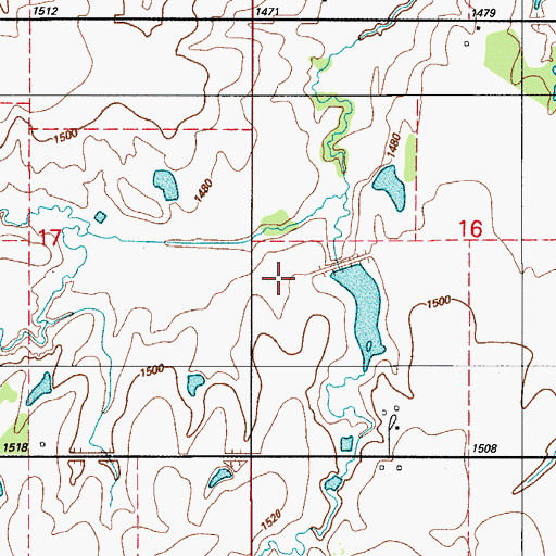 Topographic Map of Rainy Mountain Creek Site 15a Dam, OK