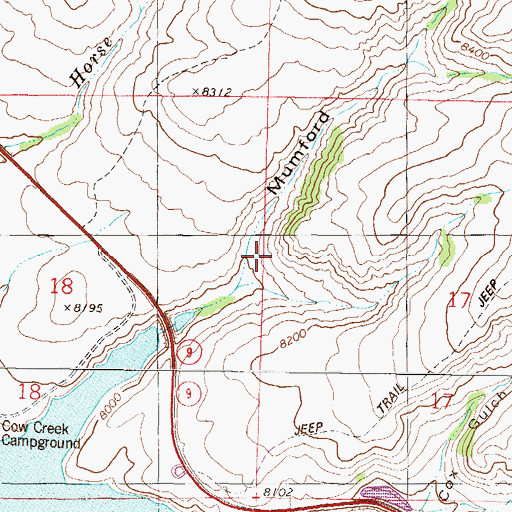 Topographic Map of Cow Camp Gulch, CO