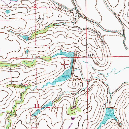 Topographic Map of Finn Creek Site 5 Dam, OK