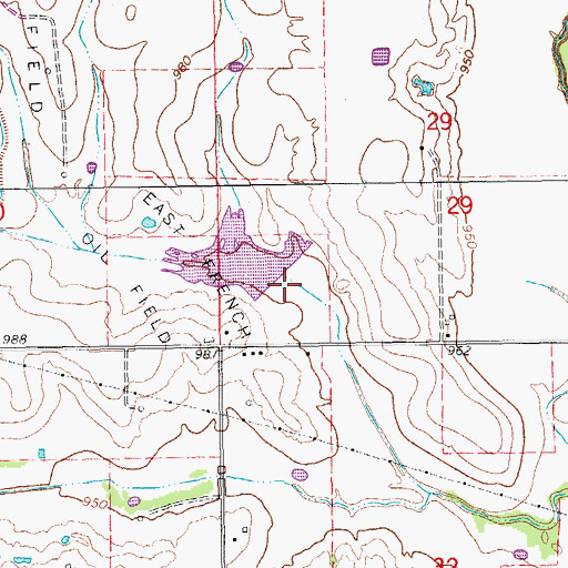 Topographic Map of Finn Creek Site 2 Dam, OK