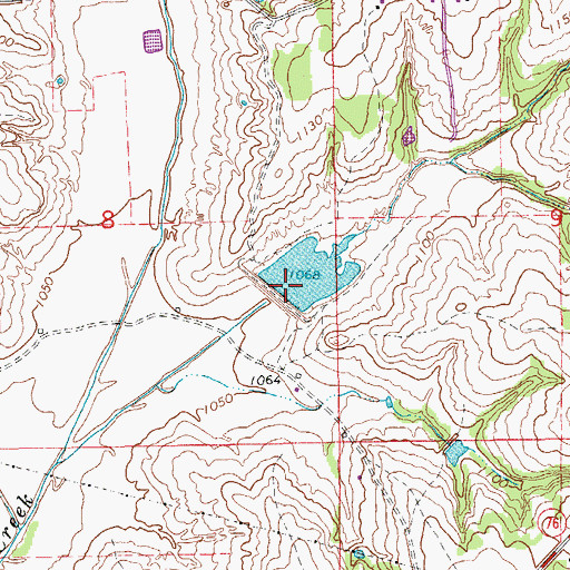 Topographic Map of Colbert Creek Site 3 Dam, OK
