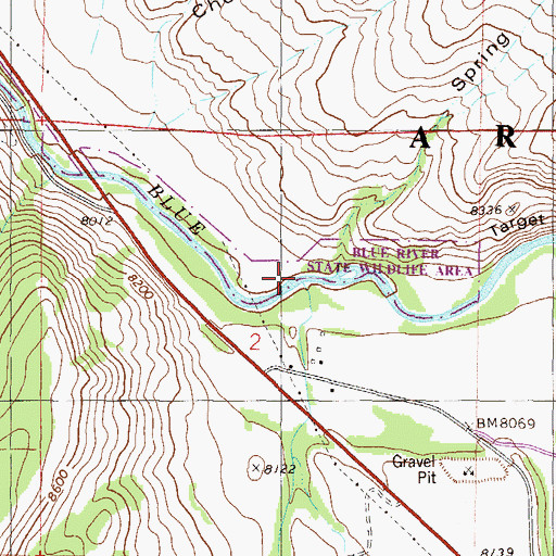 Topographic Map of Brush Creek, CO