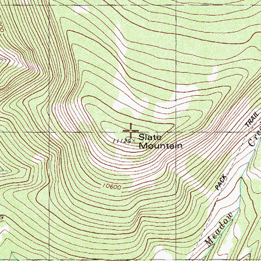 Topographic Map of Slate Mountain, CO