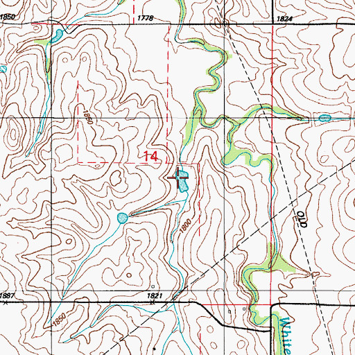 Topographic Map of Whiteshield Creek Site 3 Reservoir, OK