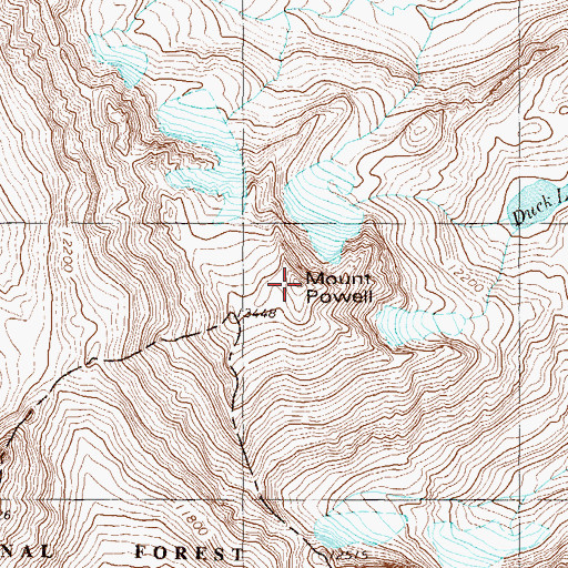 Topographic Map of Mount Powell, CO