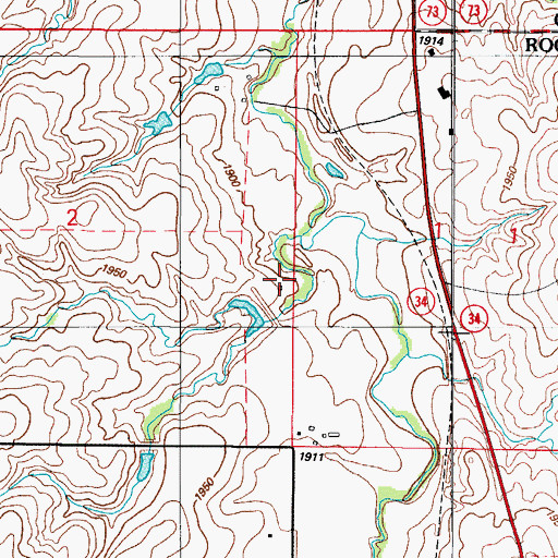Topographic Map of Whiteshield Creek Site 6 Reservoir, OK