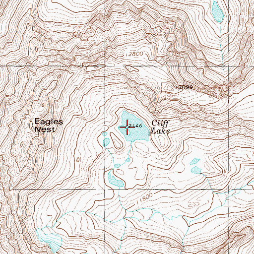 Topographic Map of Cliff Lake, CO