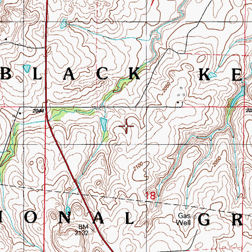 Topographic Map of Dead Indian-Wildhorse Site 10 Reservoir, OK