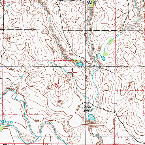 Topographic Map of Dead Indian-Wildhorse Site 11 Reservoir, OK
