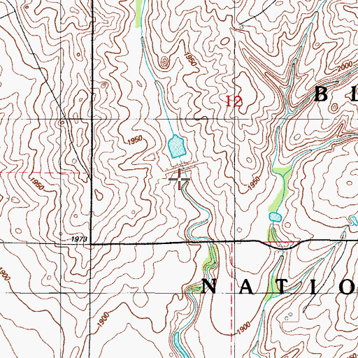 Topographic Map of Dead Indian-Wildhorse Site 1 Dam, OK