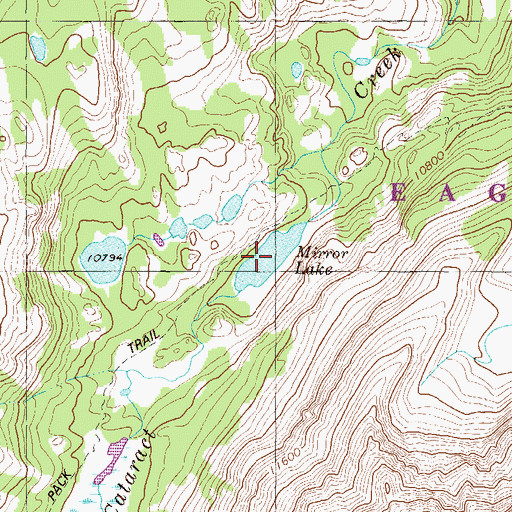 Topographic Map of Mirror Lake, CO