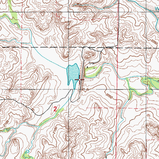 Topographic Map of Dead Indian-Wildhorse Site 5 Dam, OK