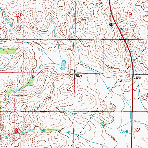 Topographic Map of Dead Indian-Wildhorse Site 6 Dam, OK