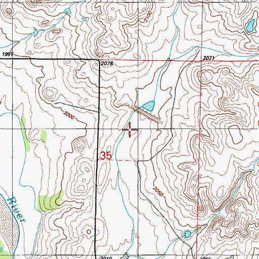 Topographic Map of Dead Indian-Wildhorse Site 7 Reservoir, OK